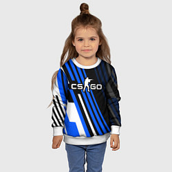 Свитшот детский Кс го - синий вулкан, цвет: 3D-белый — фото 2