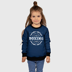 Свитшот детский Boxing - надпись, цвет: 3D-черный — фото 2
