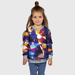 Свитшот детский Мозаичный узор, цвет: 3D-меланж — фото 2