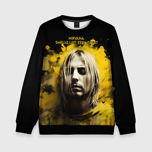 Детский свитшот Nirvana Graffiti / 3D-Черный – фото 1