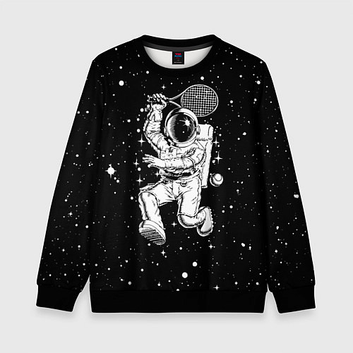 Детский свитшот Space tennis - astronaut / 3D-Черный – фото 1