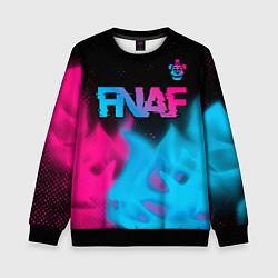 Свитшот детский FNAF - neon gradient: символ сверху, цвет: 3D-черный