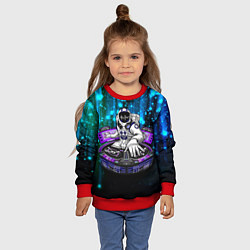 Свитшот детский Space DJ - neon starfall, цвет: 3D-красный — фото 2