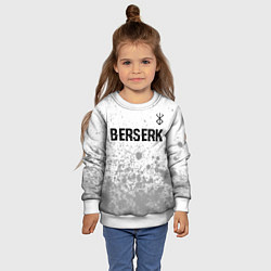 Свитшот детский Berserk glitch на светлом фоне: символ сверху, цвет: 3D-белый — фото 2