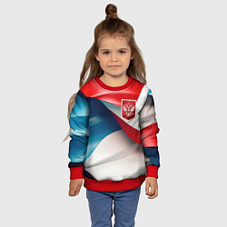 Свитшот детский Красный герб России, цвет: 3D-красный — фото 2