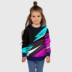 Свитшот детский Спорт униформа - неон, цвет: 3D-синий — фото 2