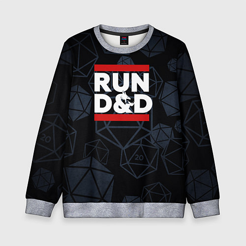 Детский свитшот Подземелья и драконы dnd / 3D-Меланж – фото 1