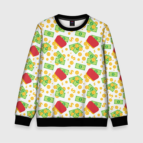 Детский свитшот Cash / 3D-Черный – фото 1