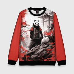 Свитшот детский Panda samurai, цвет: 3D-черный