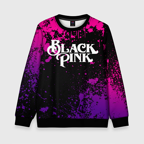 Детский свитшот Blackpink - neon / 3D-Черный – фото 1