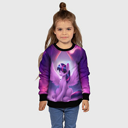 Свитшот детский Твайлайт Спаркл, цвет: 3D-черный — фото 2