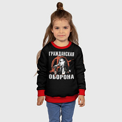 Свитшот детский Гражданская Оборона - анархист, цвет: 3D-красный — фото 2