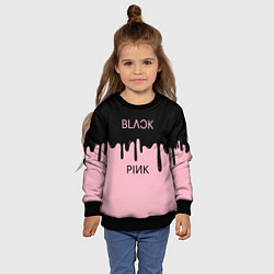 Свитшот детский Blackpink - краски, цвет: 3D-черный — фото 2