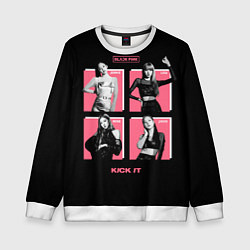 Свитшот детский Blackpink Kick it, цвет: 3D-белый