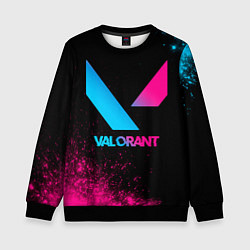 Свитшот детский Valorant - neon gradient, цвет: 3D-черный