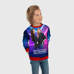 Свитшот детский Blackpink neon, цвет: 3D-красный — фото 2