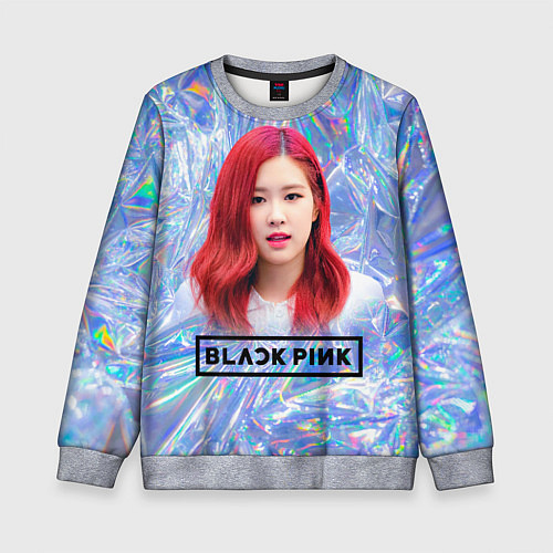 Детский свитшот Blackpink Rose / 3D-Меланж – фото 1