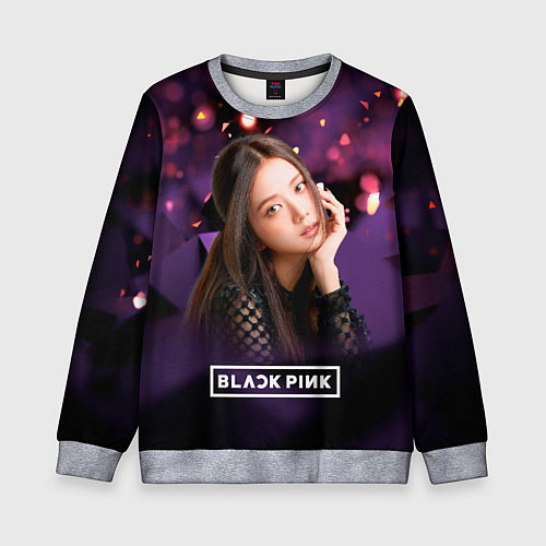 Детский свитшот Ким Джису Блэкпинк / 3D-Меланж – фото 1