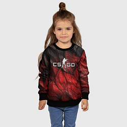 Свитшот детский CS GO dark red texture, цвет: 3D-черный — фото 2