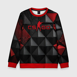 Свитшот детский CS GO abstract texture, цвет: 3D-красный
