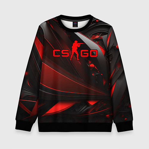 Детский свитшот CS GO red and black / 3D-Черный – фото 1
