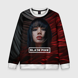 Свитшот детский Blackpink red and black, цвет: 3D-белый