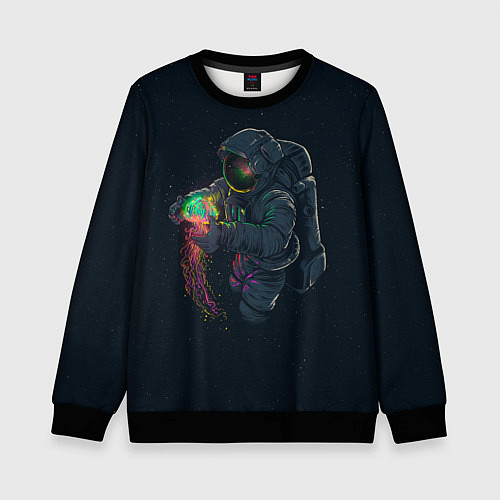 Детский свитшот Неизведанный космос / 3D-Черный – фото 1