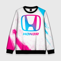 Свитшот детский Honda neon gradient style, цвет: 3D-черный