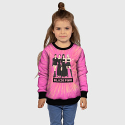Свитшот детский Blackpink девушки с лого, цвет: 3D-черный — фото 2