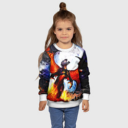 Свитшот детский Ария Феникс, цвет: 3D-белый — фото 2