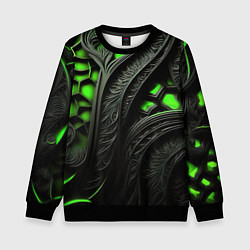 Детский свитшот Green black abstract