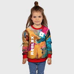 Свитшот детский Roblox Logo Color, цвет: 3D-красный — фото 2