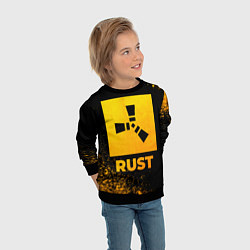 Свитшот детский Rust - gold gradient, цвет: 3D-черный — фото 2