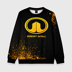 Свитшот детский Great Wall - gold gradient, цвет: 3D-черный