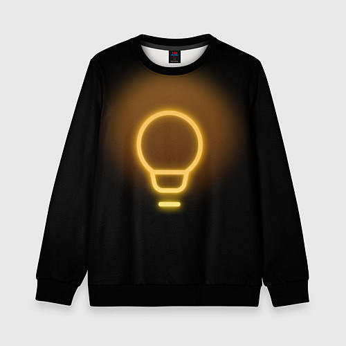 Детский свитшот Неоновая лампа / 3D-Черный – фото 1