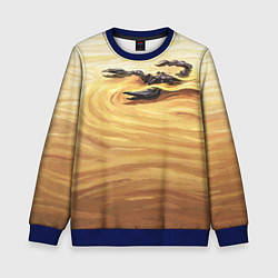 Свитшот детский Жало скорпиона, цвет: 3D-синий