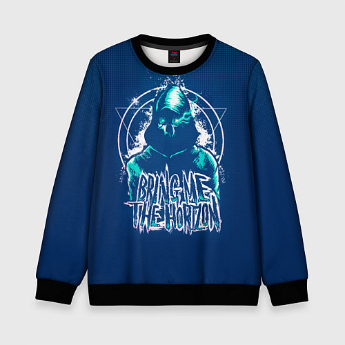 Детский свитшот Bring Me The Horizon Scull / 3D-Черный – фото 1