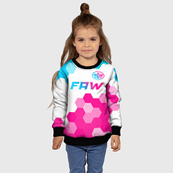 Свитшот детский FAW neon gradient style: символ сверху, цвет: 3D-черный — фото 2