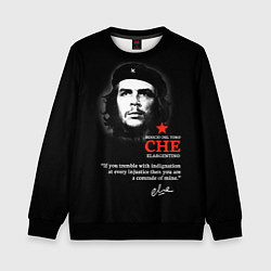 Свитшот детский Che Guevara автограф, цвет: 3D-черный