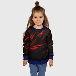 Свитшот детский Black red background, цвет: 3D-синий — фото 2