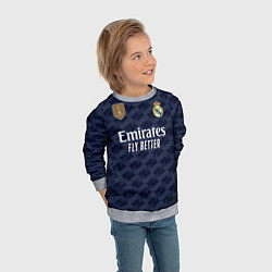 Свитшот детский ФК Реал Мадрид форма 2324 гостевая, цвет: 3D-меланж — фото 2