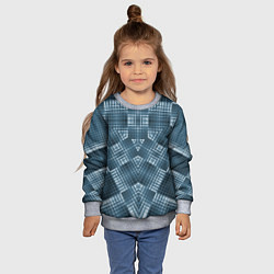 Свитшот детский Геометрические фигуры в темных цветах, цвет: 3D-меланж — фото 2