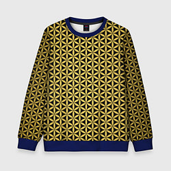 Свитшот детский Цветок Жизни - Золото, цвет: 3D-синий