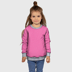 Свитшот детский Нежный розовый кружочки, цвет: 3D-меланж — фото 2