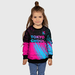 Свитшот детский Tokyo Ghoul - neon gradient: символ сверху, цвет: 3D-черный — фото 2