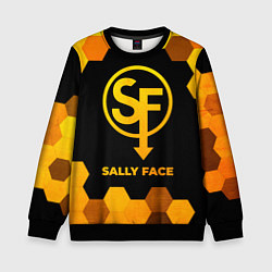 Свитшот детский Sally Face - gold gradient, цвет: 3D-черный