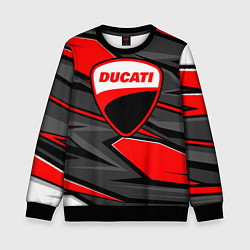 Свитшот детский Ducati - red stripes, цвет: 3D-черный