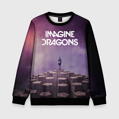 Детский свитшот Imagine Dragons обложка альбома Night Visions / 3D-Черный – фото 1