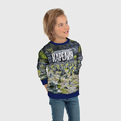 Свитшот детский Карелия, цвет: 3D-синий — фото 2