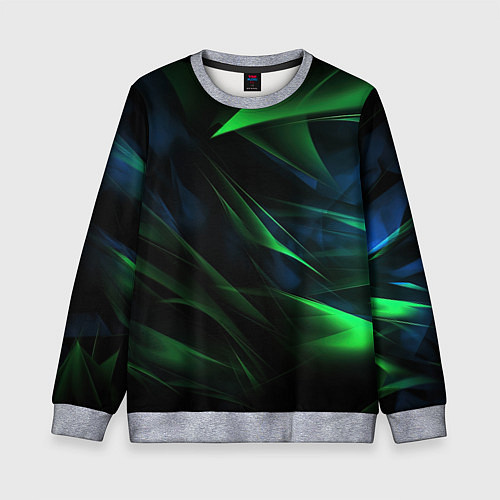 Детский свитшот Dark green background / 3D-Меланж – фото 1